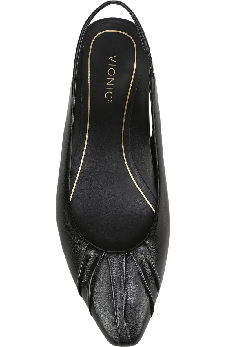 Vionic Gabriella Slingback Flat, Alternate, color, Blackleather