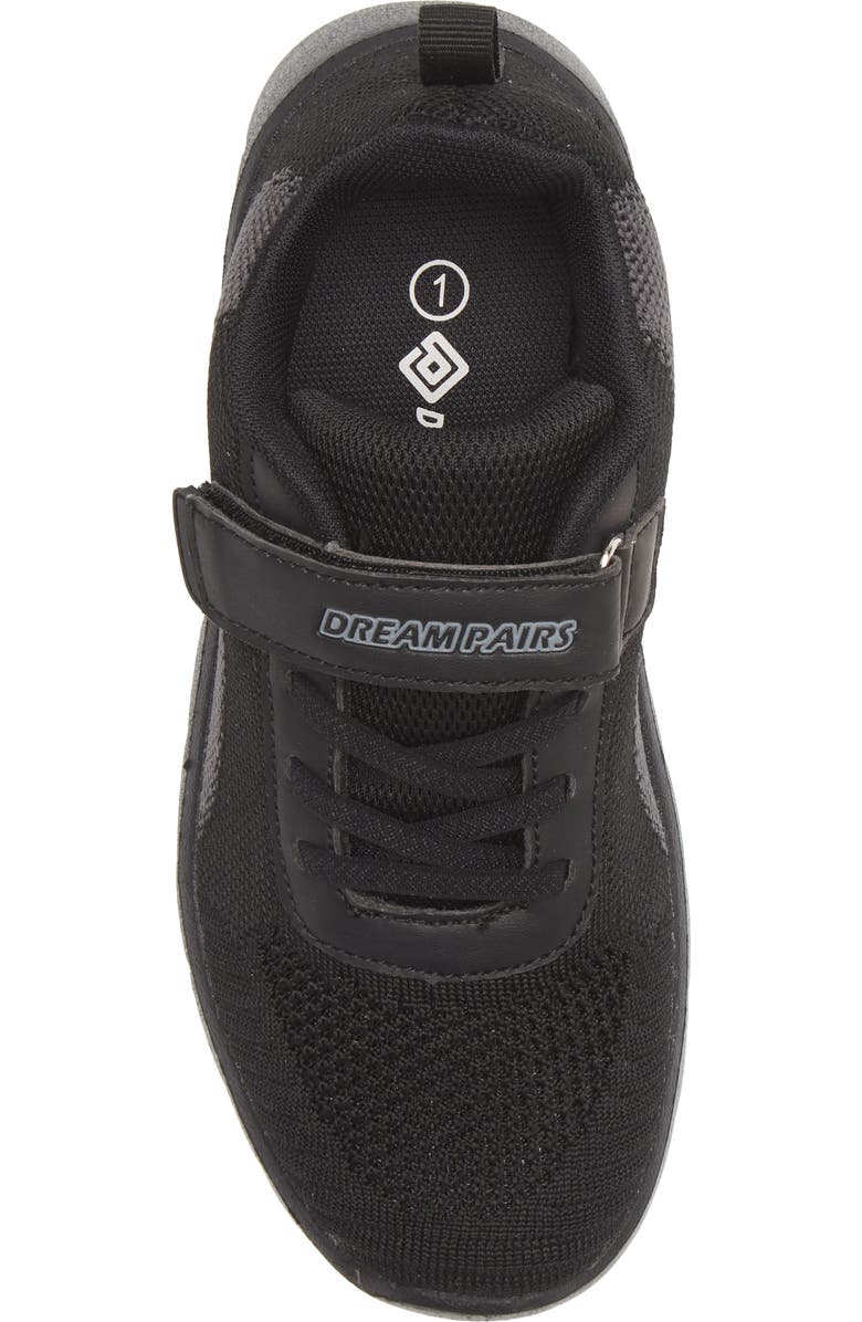 DREAM PAIRS Knit Low Top Sneaker, Alternate, color, Black/ Dark/ Grey