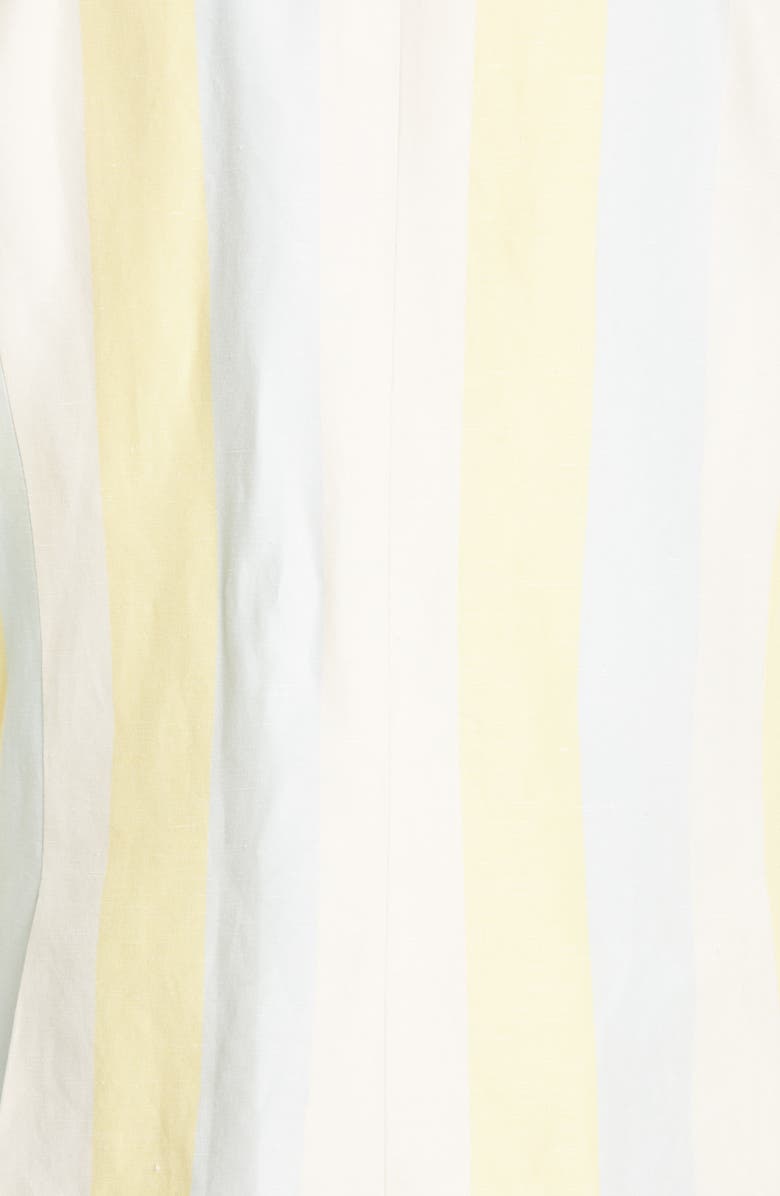 Tory Burch Stripe Silk & Linen Blazer, Alternate, color, 