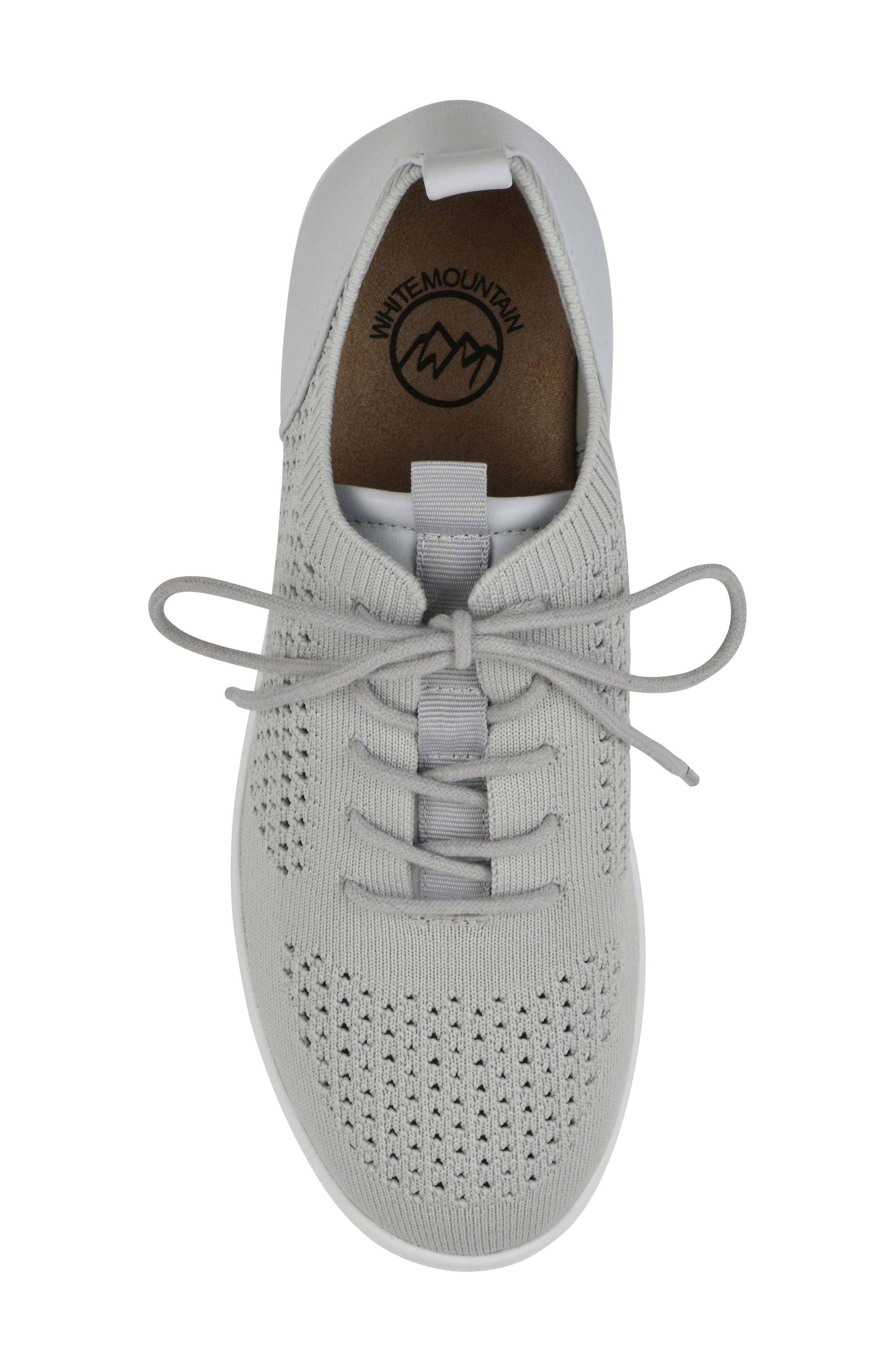 White Mountain Footwear Upscale Knit Sneaker, Alternate, color, Light Grey Fabric