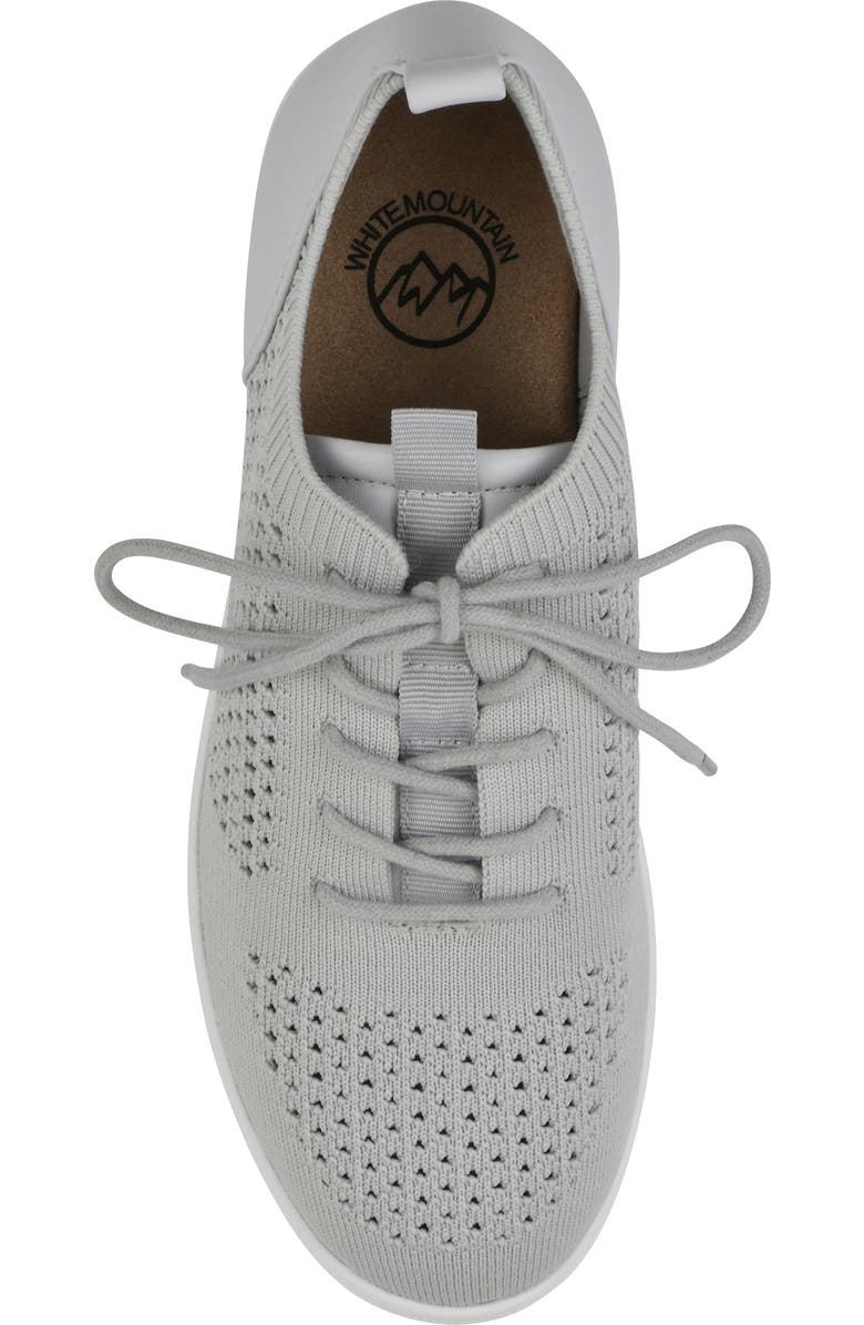 White Mountain Footwear Upscale Knit Sneaker, Alternate, color, Light Grey Fabric