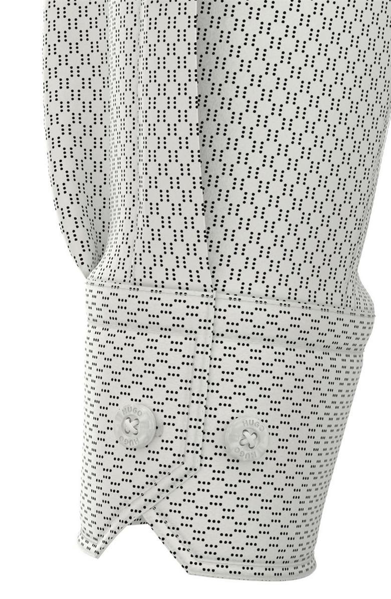 BOSS Elisha Extraslim Fit Micro Geo Print Button-Up Shirt, Alternate, color,
