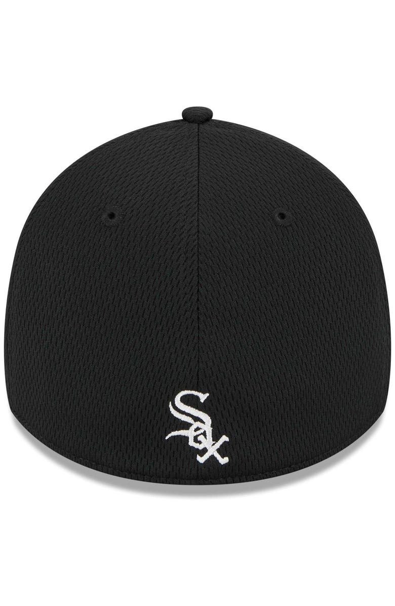 New Era Men's New Era Black Chicago White Sox Top Visor 39THIRTY Flex Hat, Alternate, color, Black