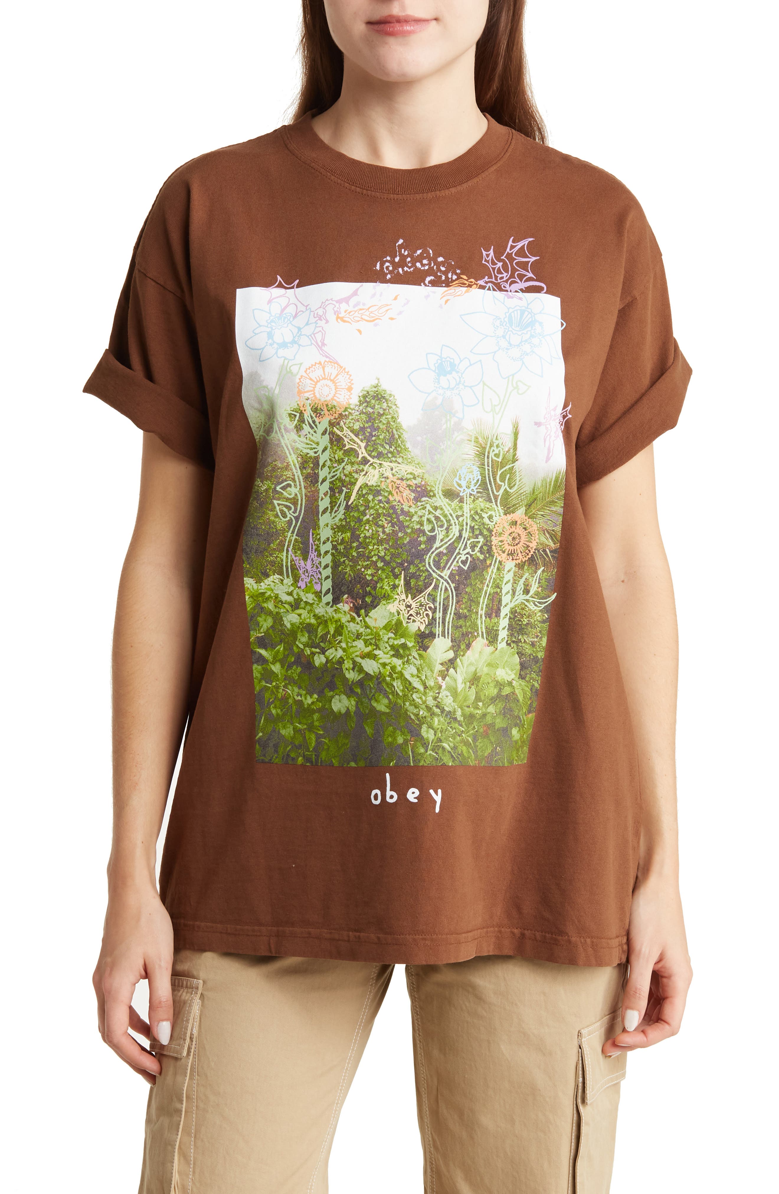 Obey Fairytale Forest Graphic T-Shirt (Women) | Nordstromrack