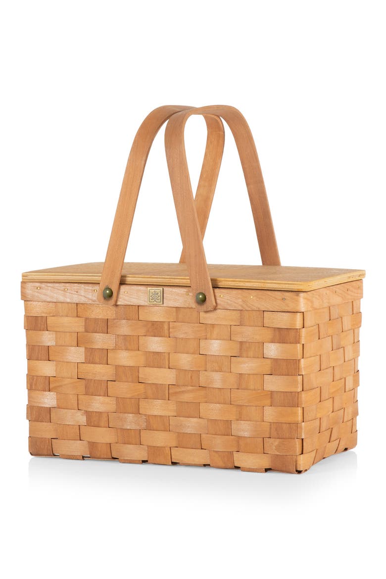 Poppy Picnic Basket, Main, color, BEIGE