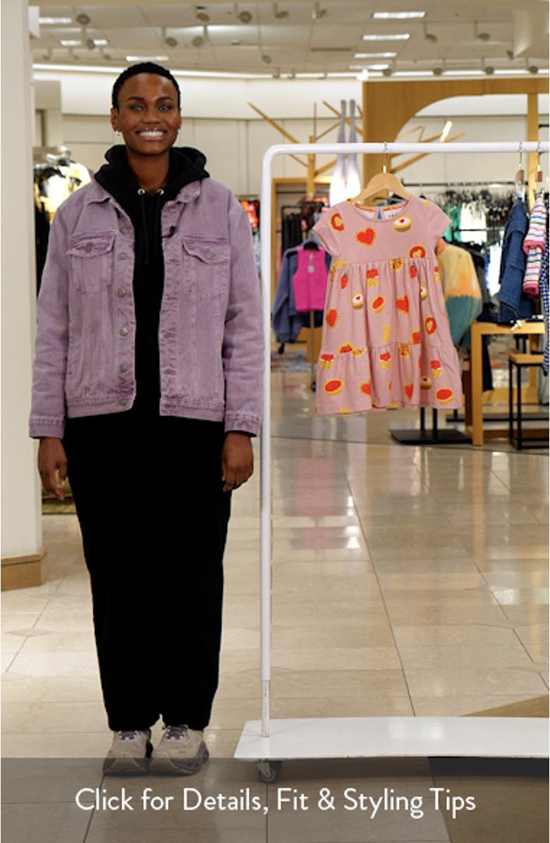 Kids' Ariel Sweet Treats Print Twirly Cotton Jersey Dress, sales video thumbnail