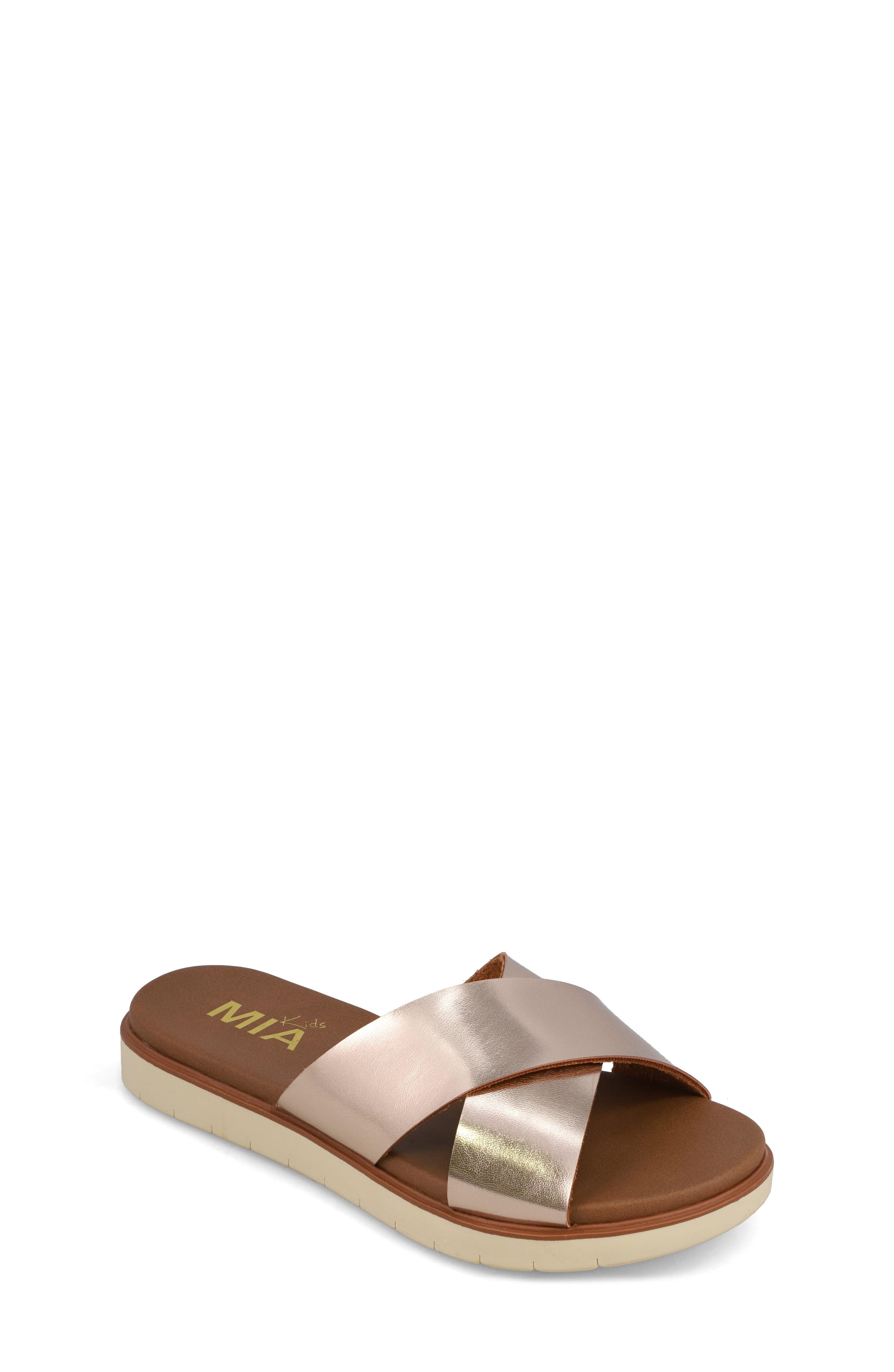 MIA Kids' Rhosey Slide Sandal, Main, color, Rose Gold