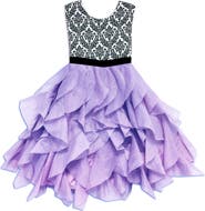 JOE-ELLA Kids' Tiered Organza Dress