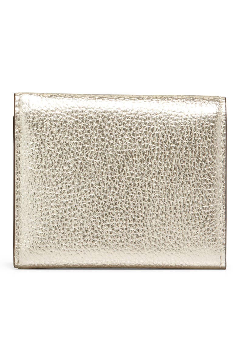 Cole Haan Trifold Metallic Leather Wallet & Keychain Set, Alternate, color, 