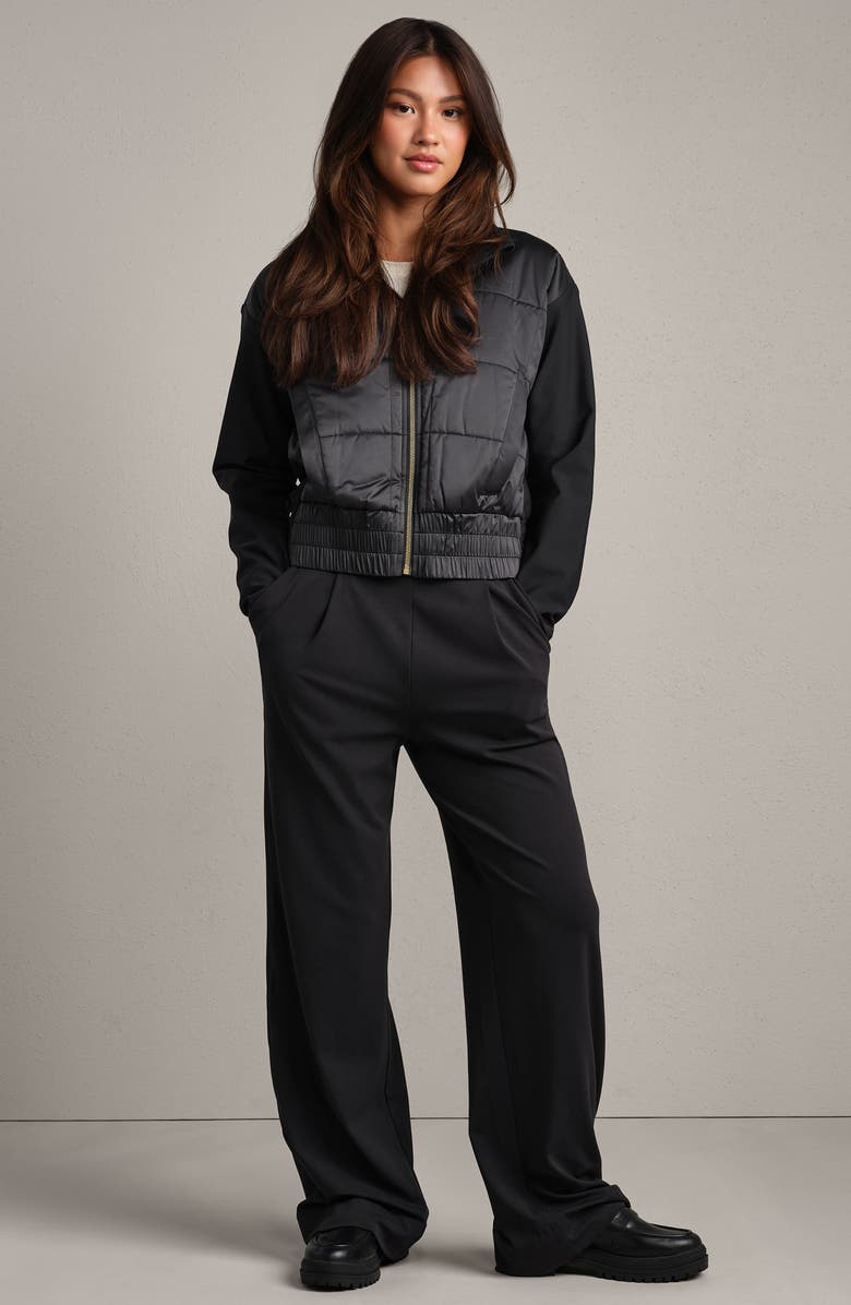 Rhone Chalet Quilted Water Repellent Jacket, Alternate, color, Pure Black