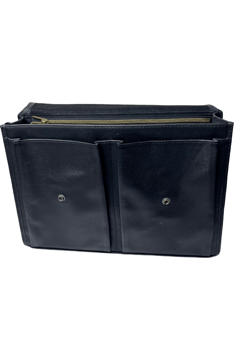 Deux Mains Leather Messenger Bag, Alternate, color, Black