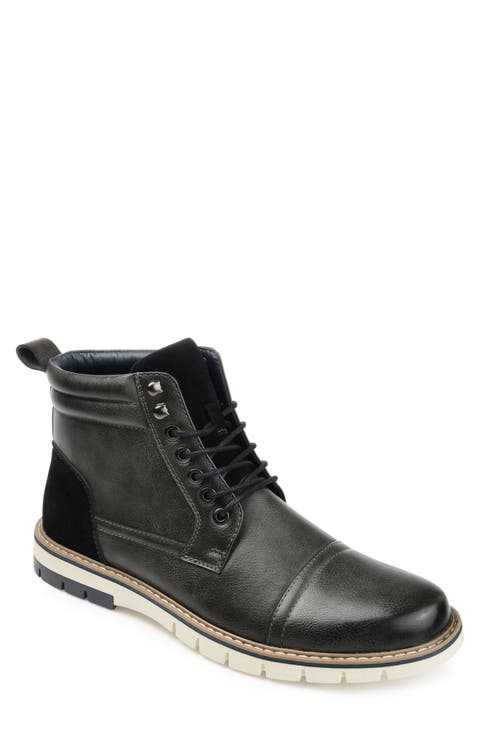 Lucien Vegan Leather Cap Toe Boot (Men)