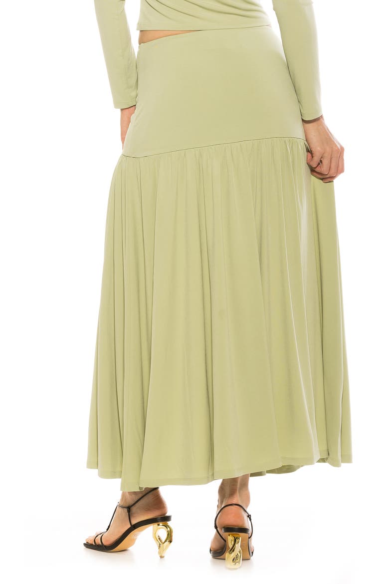 Lia Low Rise Maxi Skirt, Alternate, color, SAGE
