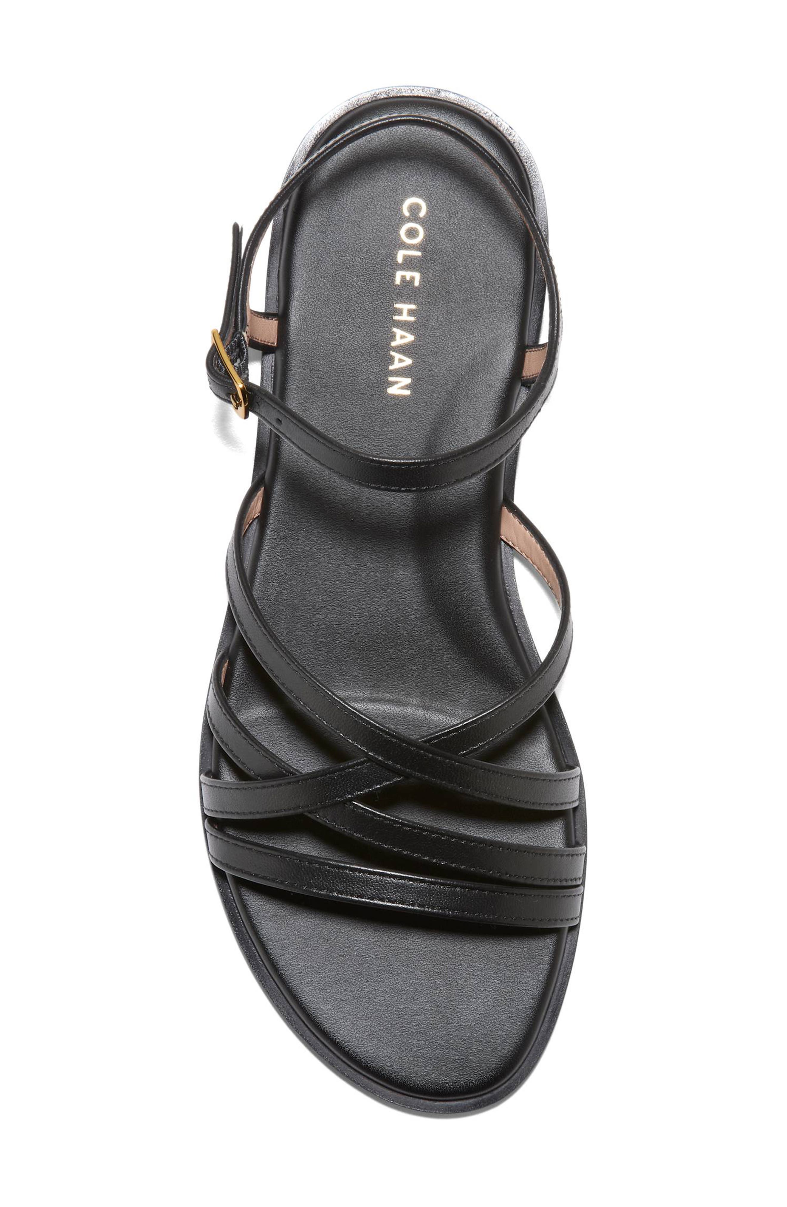 Cole Haan Flynn Strappy Sandal, Alternate, color, Black Leather