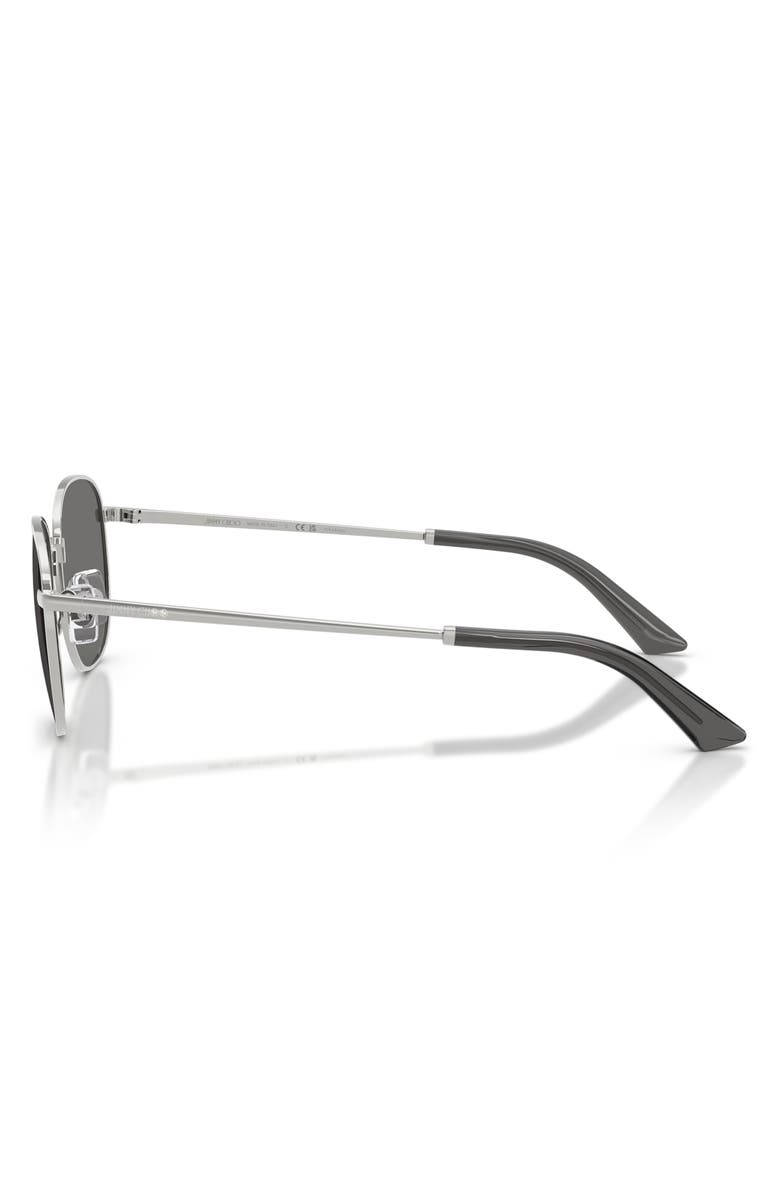 Jimmy Choo 52mm Polarized Phantos Sunglasses, Alternate, color, Silver / Dark Grey Polar