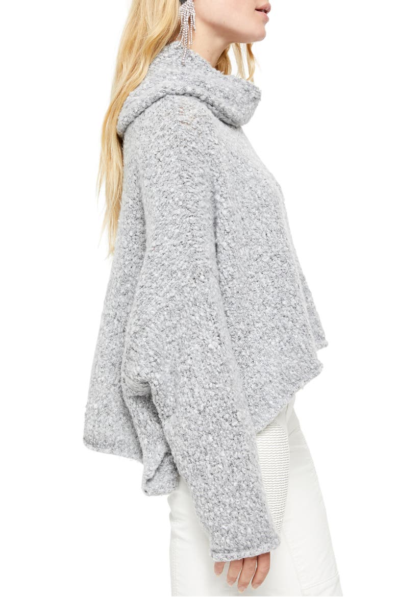 BFF Cowl Neck Sweater, Alternate, color, HEATHER GREY