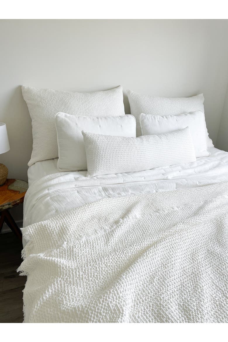 Easy Cotton Gauze Quilt & Pillow Set, Alternate, color, White