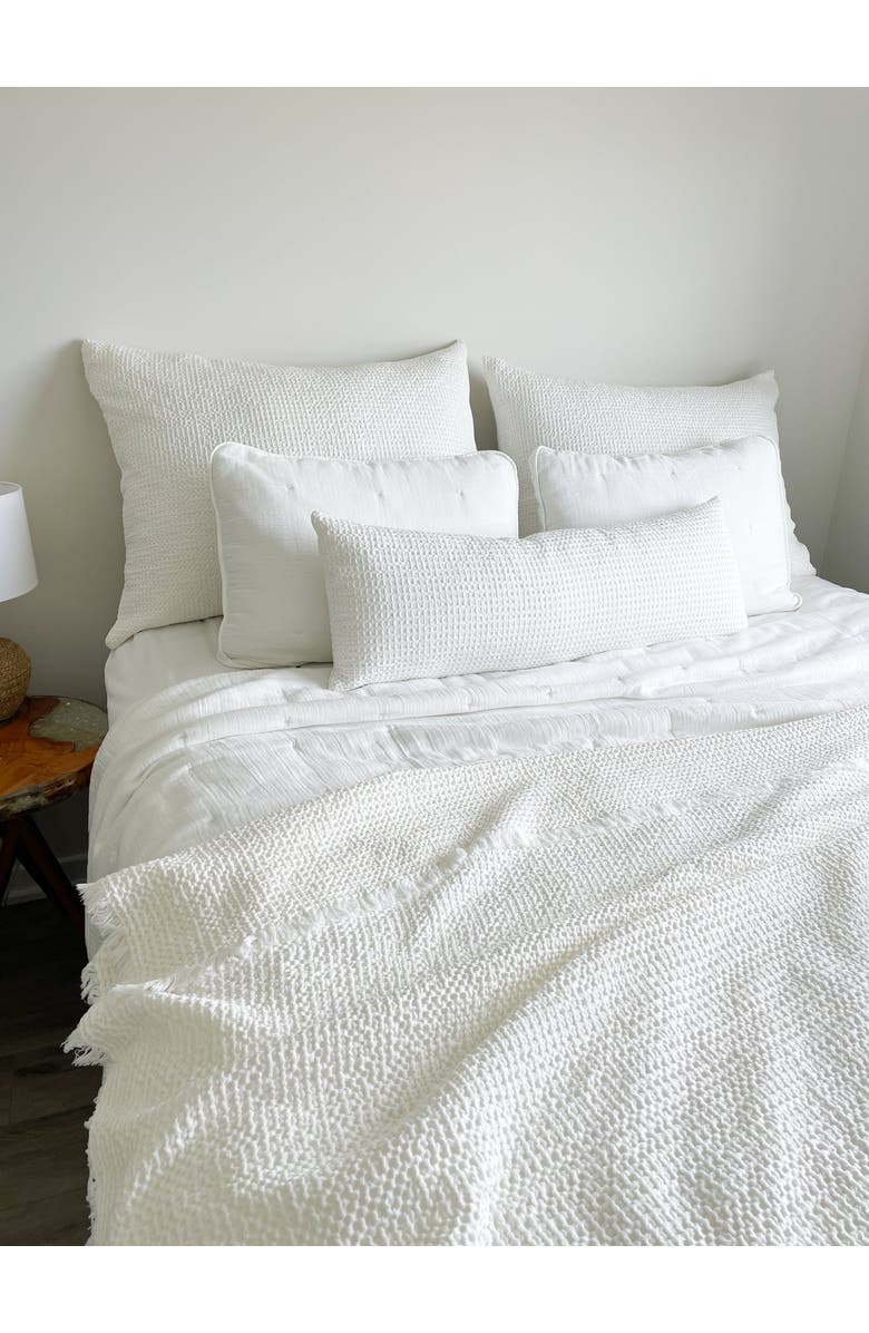 Anaya Easy Cotton Gauze Quilt & Pillow Set, Alternate, color, Beige