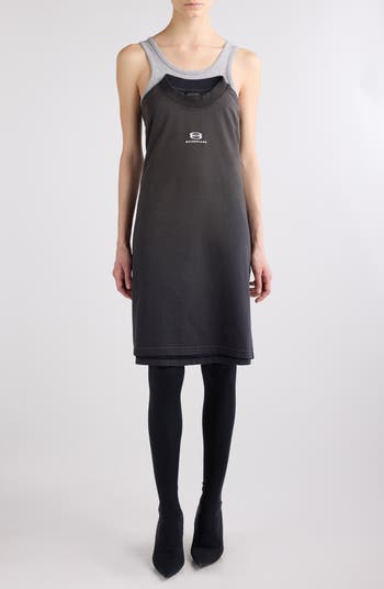 Balenciaga Unity Sports Icon Patched T-Shirt Apron Top Balenciaga Unity Sports Icon Patched T-Shirt Apron Top