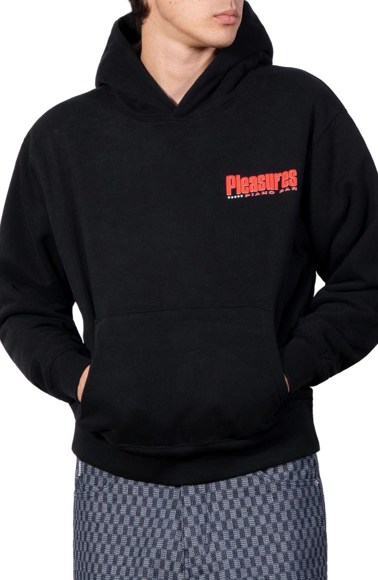 PLEASURES Piano Bar Pullover Hoodie, Main, color, Black