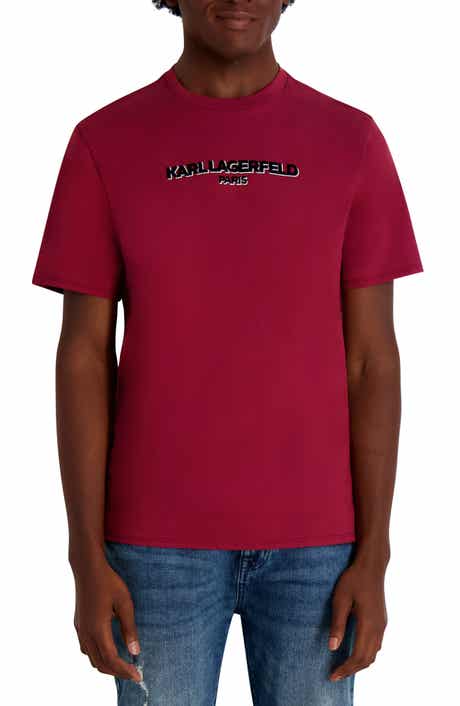 KARL LAGERFELD PARIS Flock Logo Graphic T-Shirt