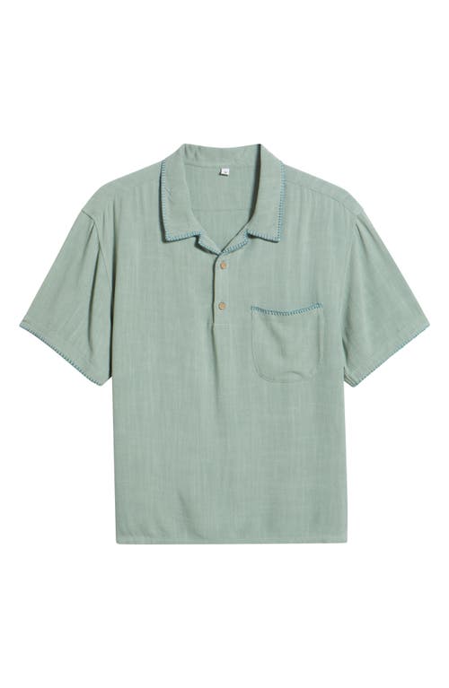Standard Issue California Blanket Stitch Oversize Polo