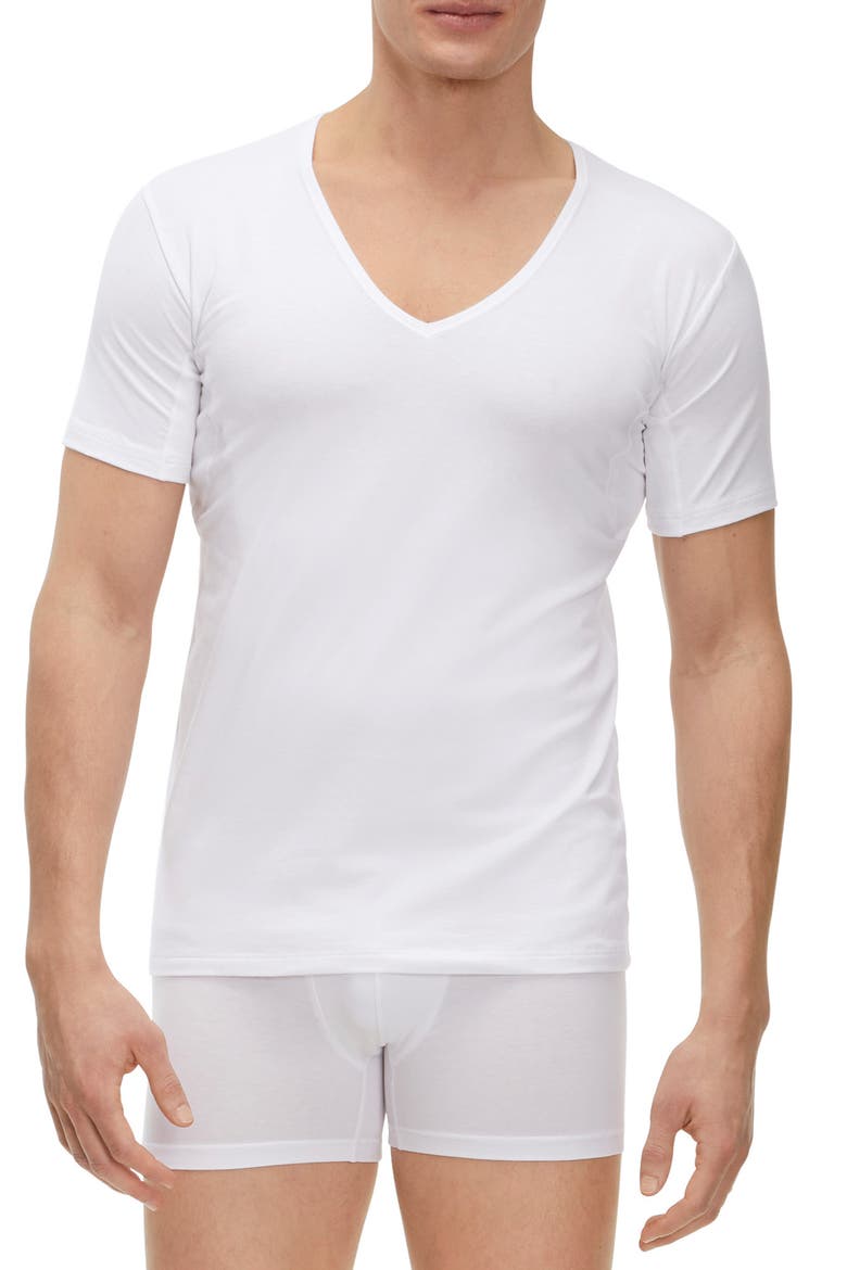 Outlast Deep V-Neck T-Shirt, Main, color, WHITE