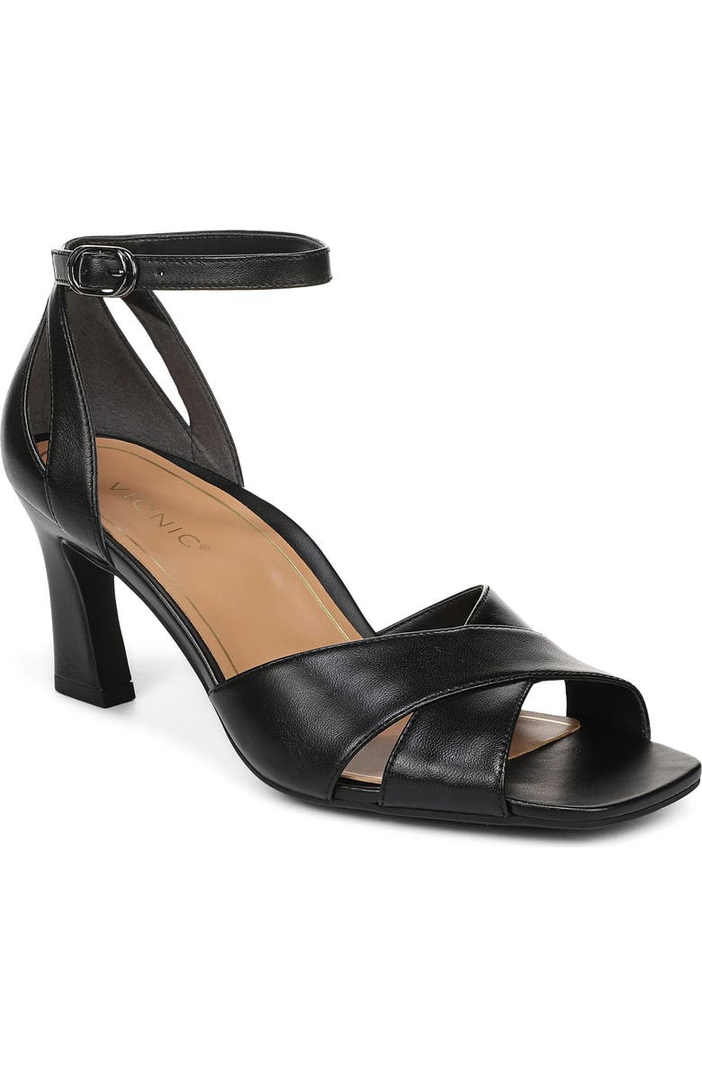 Vionic Charmaine Sandal, Main, color, Black Leather