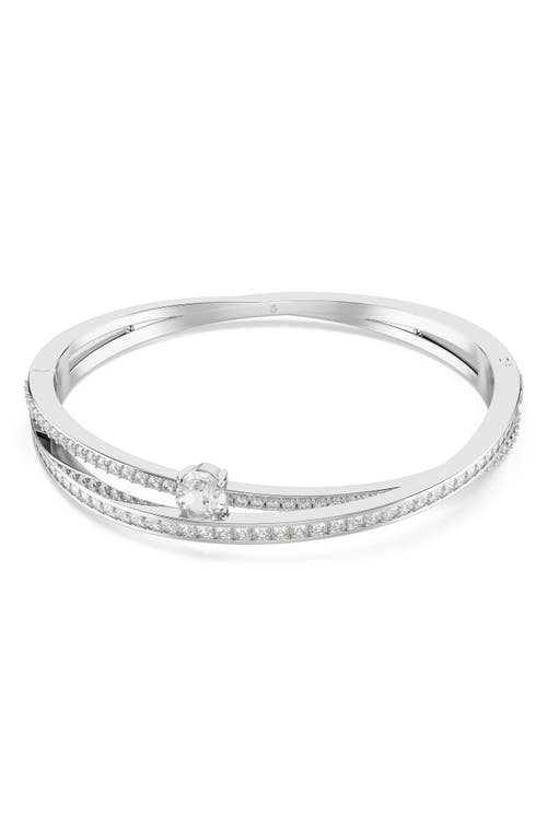 Swarovski Hyperbola Bangle Bracelet In White Gold