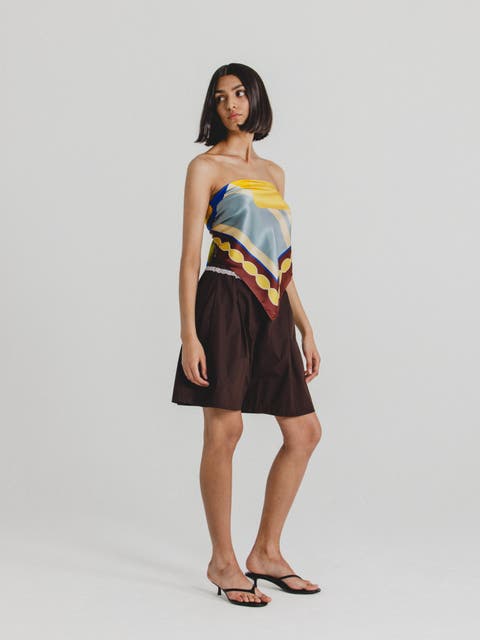 Large Designer Printed Silk Scarf