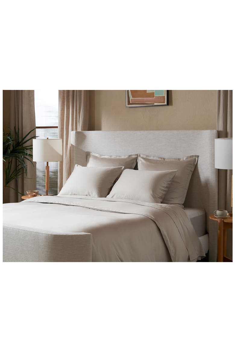 Sateen Fitted Sheet, Alternate, color, BONE