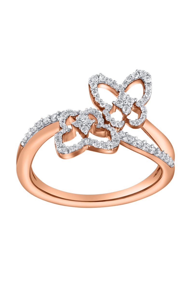 LuvMyJewelry Varenne 0.35 Ct 10K Gold Diamond Ring, Alternate, color, 14K Rose Gold
