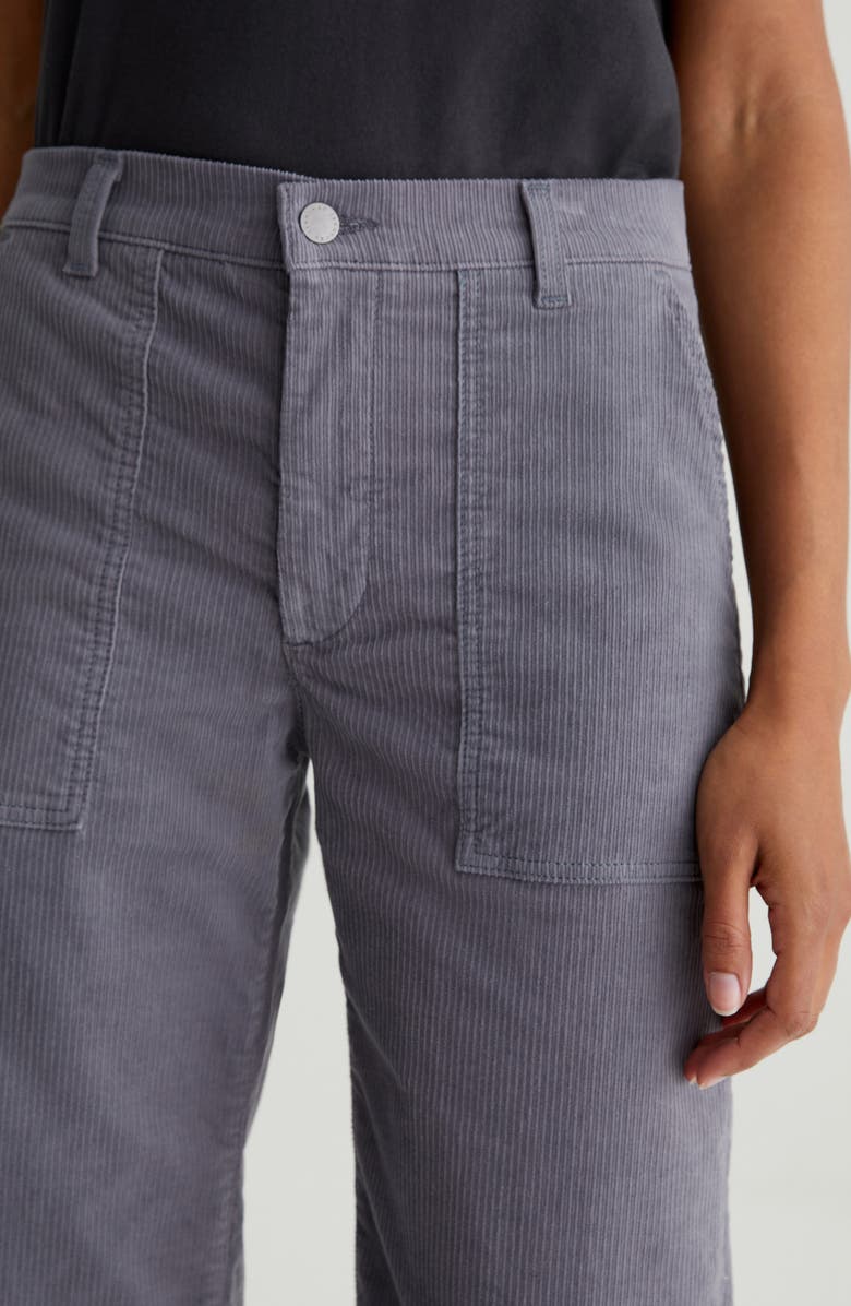 AG Saige Mid Rise Wide Leg Corduroy Pants, Alternate, color, 