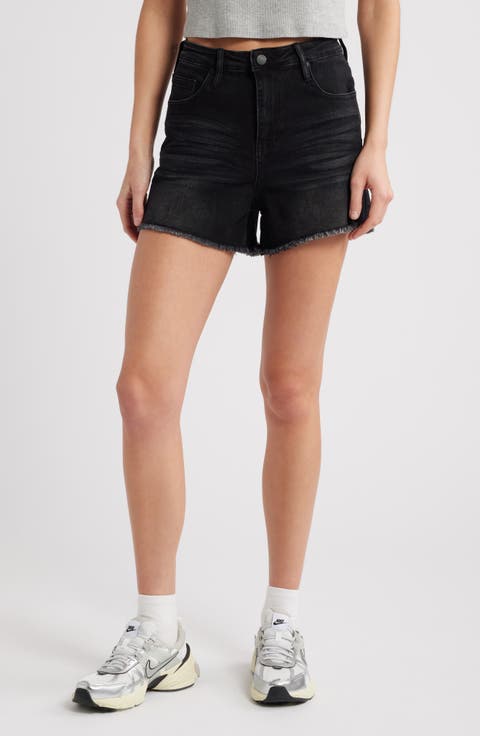 Sia High Waist Cutoff Stretch Denim Shorts