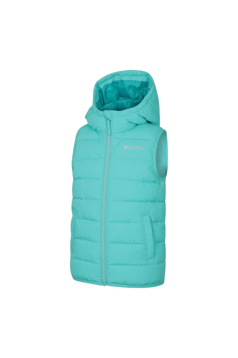 Childrens/Kids Rocko Water Resistant Hooded Sleeveless Body Warmer, Alternate, color, Blue