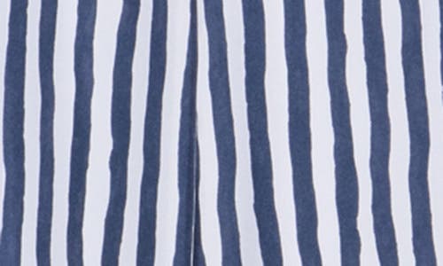 Theory Relax Stripe Silk Pull-on Pants In Blue Multi - G0d