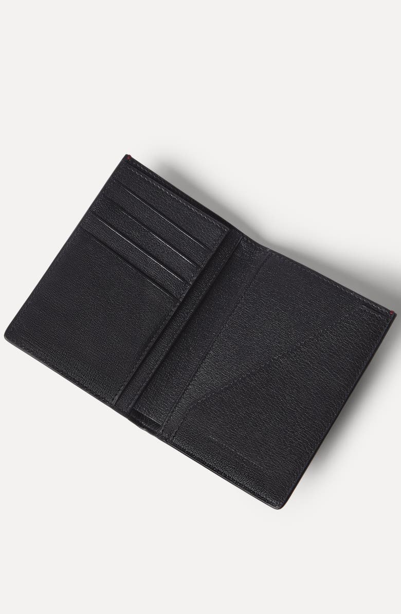 Brunello Cucinelli Grained leather passport holder, Alternate, color, Black