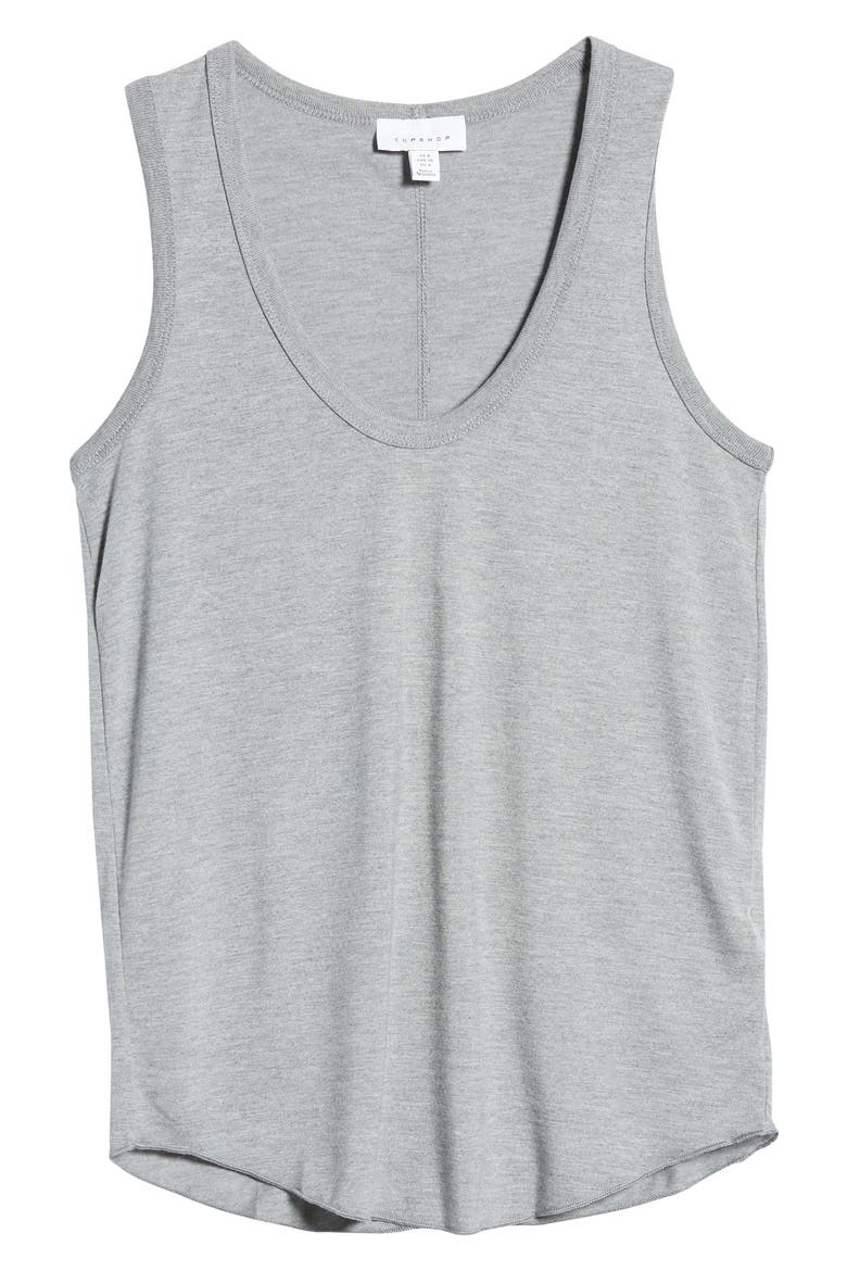 U-Neck Tank, Alternate, color, GREY