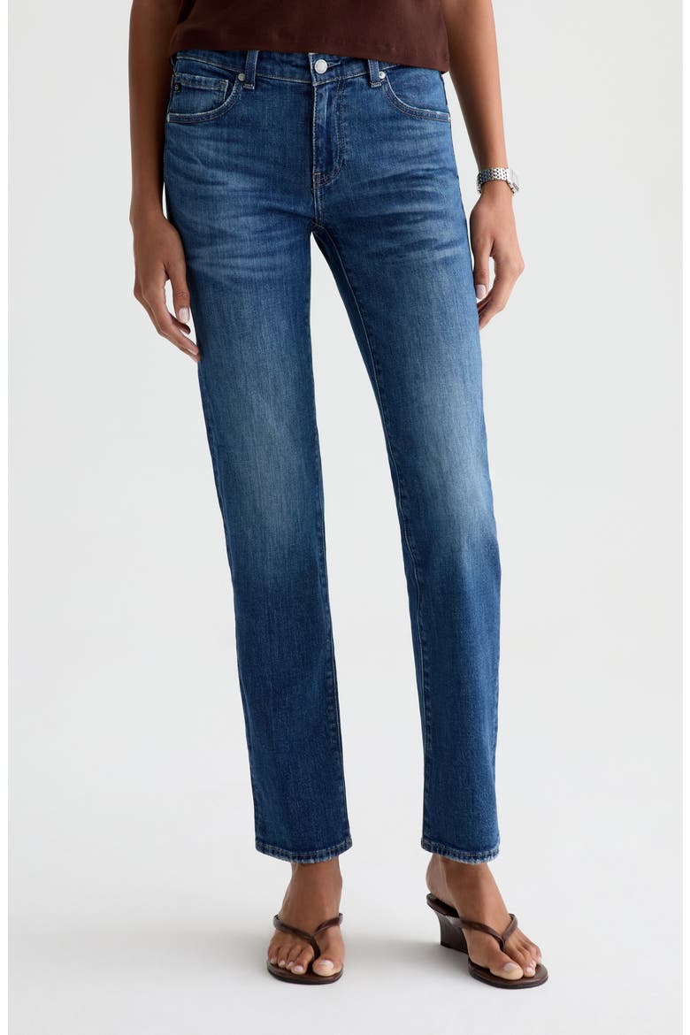 Sandra Low Rise Straight Leg Jeans, Main, color, MYKONOS