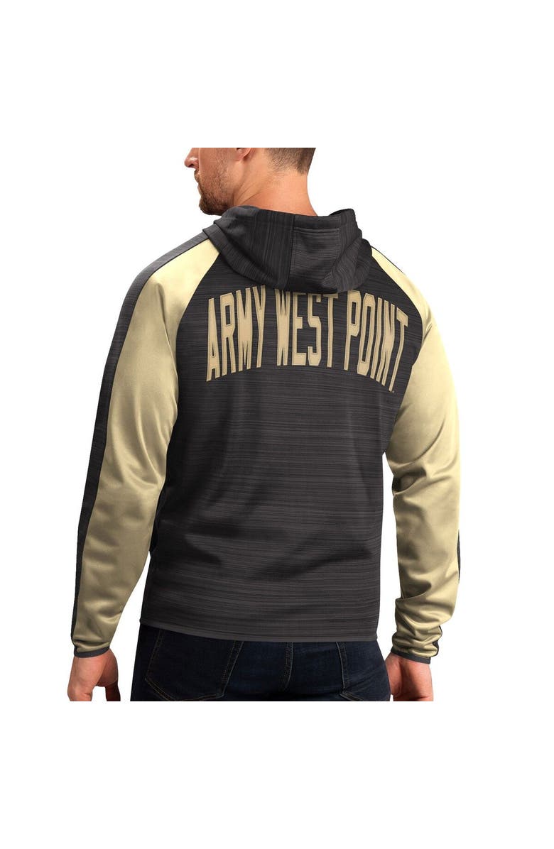 G-III SPORTS BY CARL BANKS Men's G-III Sports by Carl Banks Black Army Black Knights Neutral Zone Raglan Full-Zip Track Jacket Hoodie, Alternate, color, Black