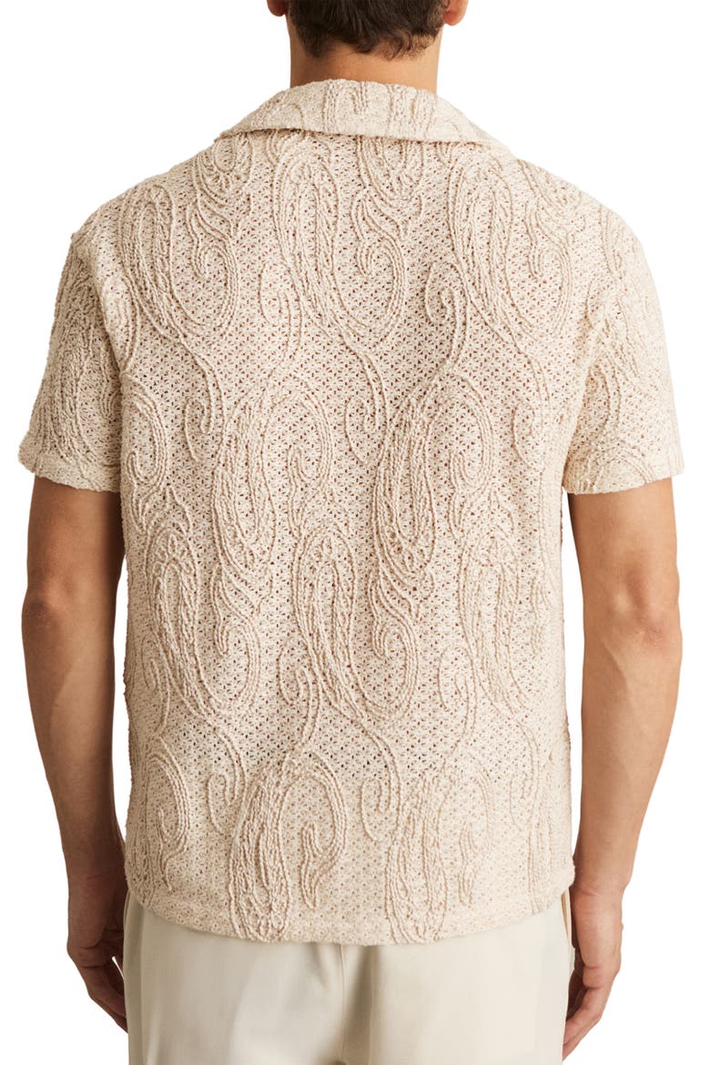 Finn Crochet Camp Shirt, Alternate, color, OATMEAL