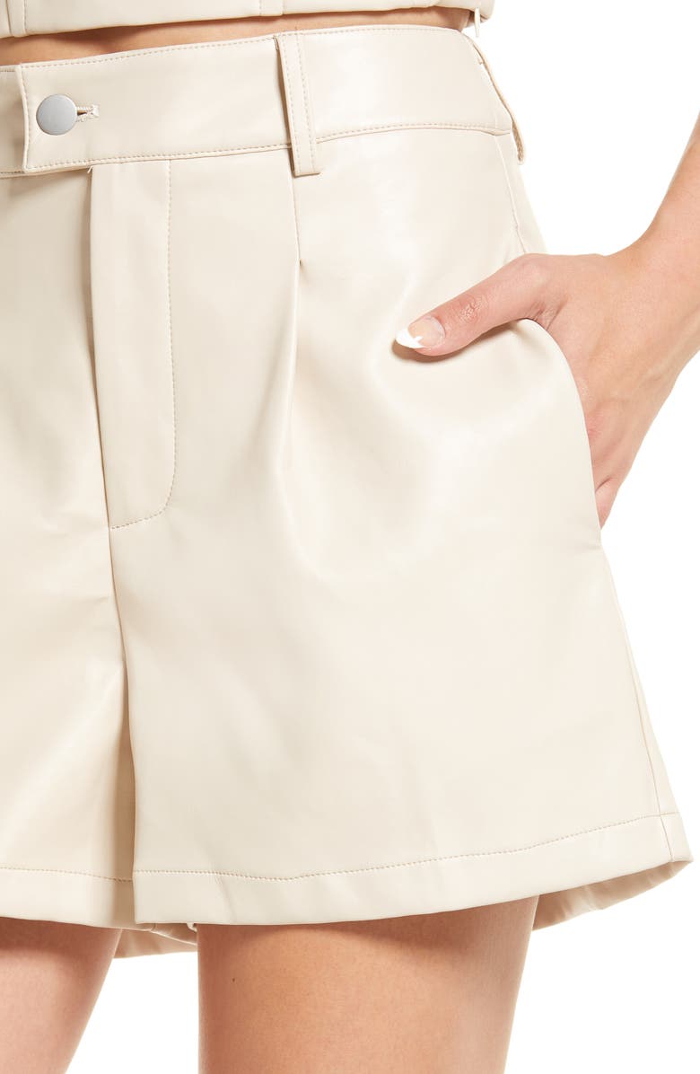 Amy Lynn Faux Leather Shorts, Alternate, color, 