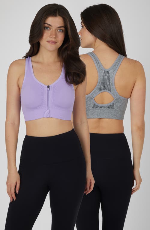 90 Degree By Reflex Seamless Bra Top In Purple