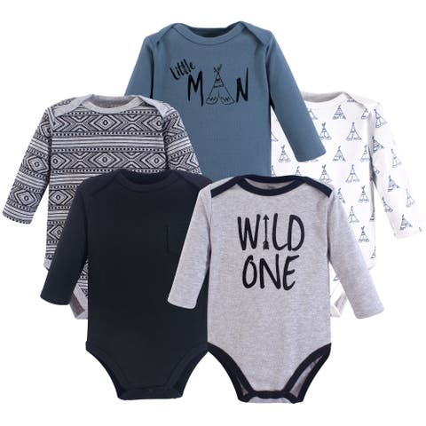 Five-Piece Set of Infant Long-Sleeve Bodysuits