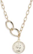 Panacea Coin Link Pendant Necklace