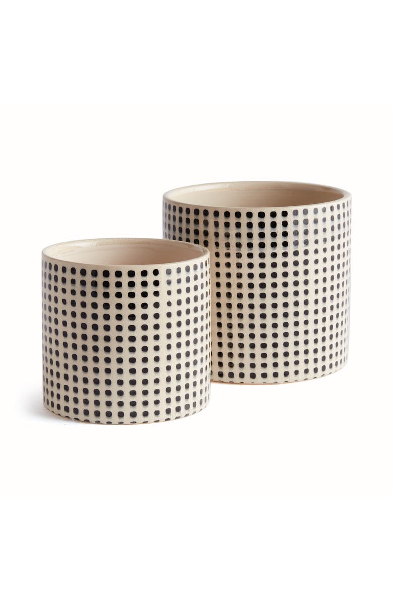 Napa Home & Garden Mina Flowerpot Planters Set of 2, Main, color, Black