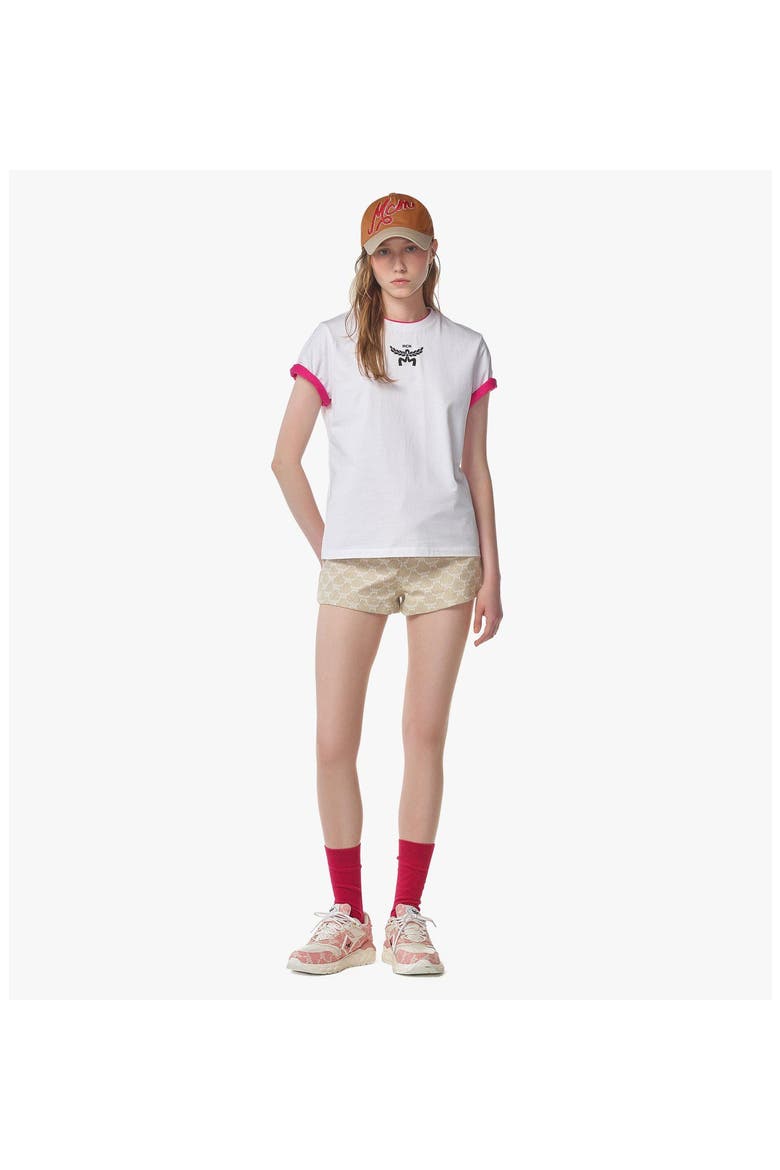Logo Print T-Shirt in Organic Cotton, Alternate, color, White