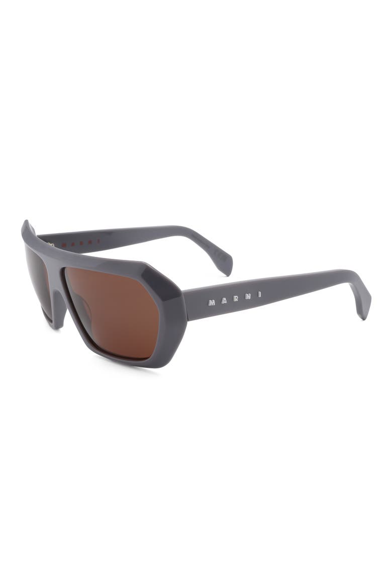 64mm Oversize Square Sunglasses, Alternate, color, GREY / GREY