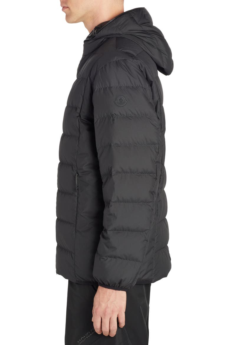 Hadar Quilted Down Jacket, Alternate, color, BLACK