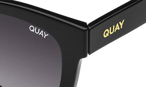 Quay After Hours 51mm Polarized Square Sunglasses In Black